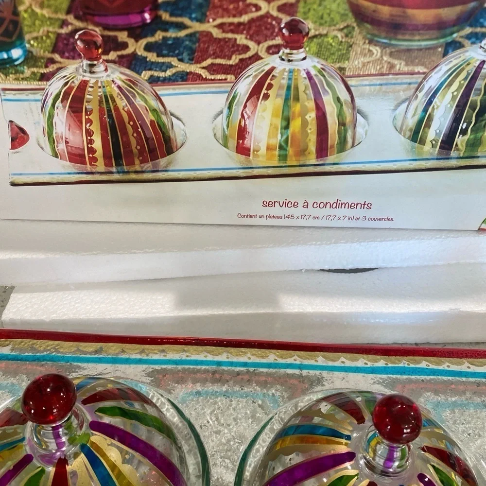 Pier 1 Imports 4 Piece‎ Condiment Set NIB